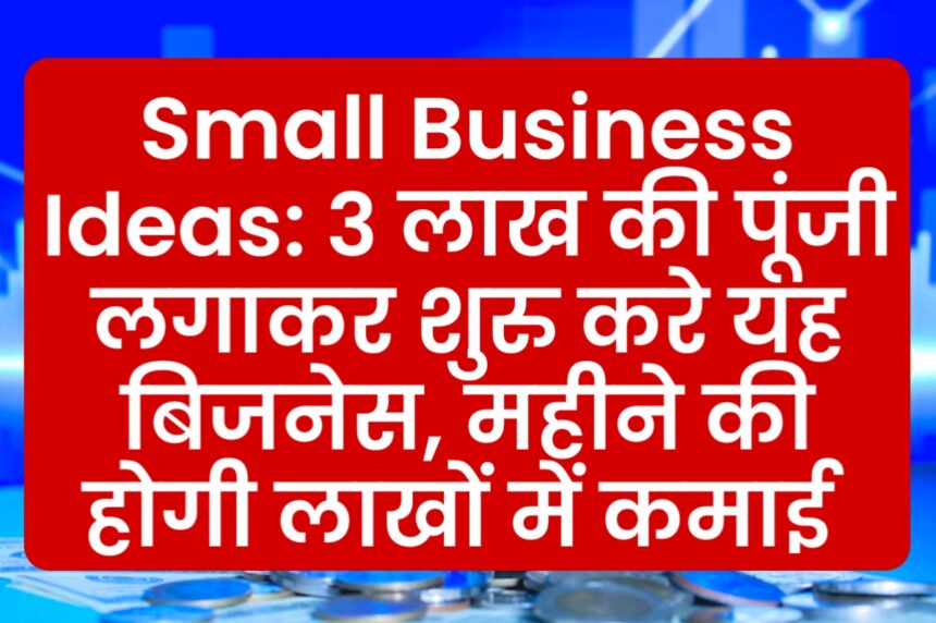 Small Business Ideas: 3 लाख की पूंजी लगाकर शुरु करे यह बिजनेस, महीने की होगी लाखों में कमाई
