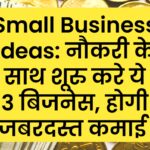 Small Business Ideas: नौकरी के साथ शूरु करे ये 3 बिजनेस, होगी जबरदस्त कमाई