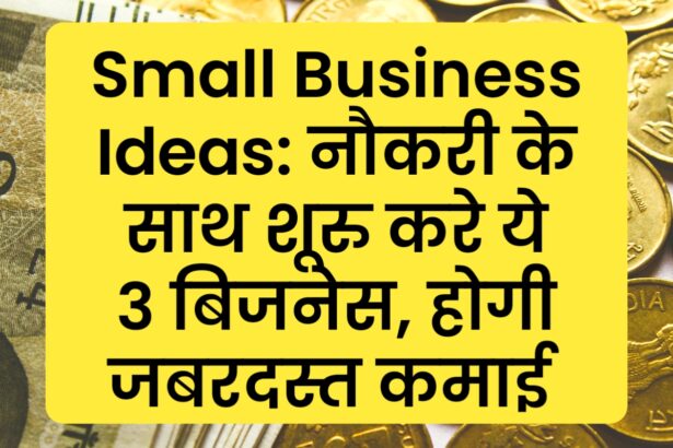 Small Business Ideas: नौकरी के साथ शूरु करे ये 3 बिजनेस, होगी जबरदस्त कमाई