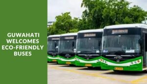 Green bus at guwahati