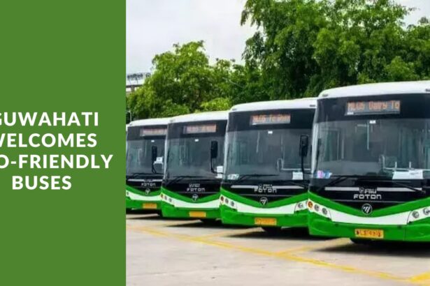 Green bus at guwahati