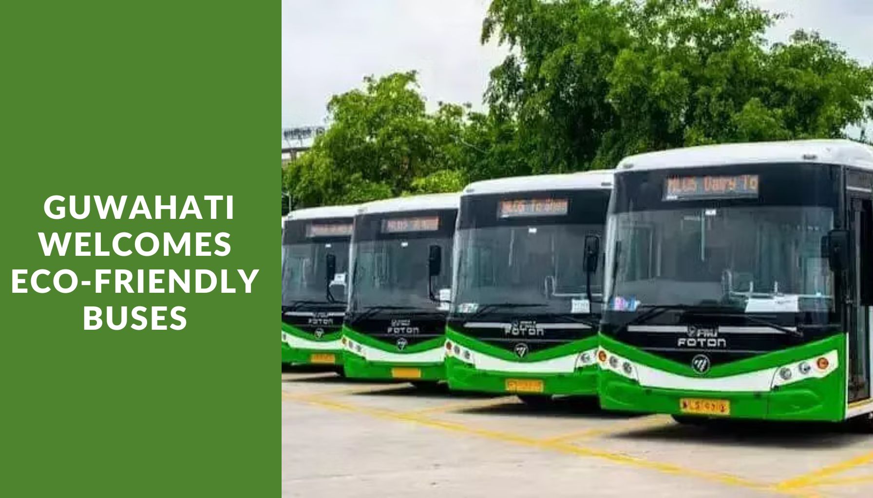 Green bus at guwahati